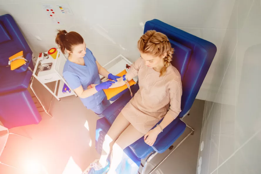 salute con gli esami del sangue